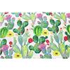 Russo Tessuti Tessuto Cotone Stampato Cactus Piante Grasse Grande Verde Urban Jungle 270x280cm