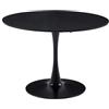 JZGORC Tavolo da Pranzo Rotondo Moderno, Tavolo da Pranzo Casual Rotondo da 110 cm, Adatto per 4-6 Persone, Perfetto per Soggiorno, Sala da Pranzo, Cucina, Caffè - Nero