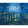 1art1 Vincent Van Gogh Poster Notte Stellata sul Rodano, 1888 Stampa d'Arte 50x40 cm