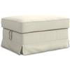 MASTERS OF COVERS Fodera di Ricambio Compatibile con Poggiapiedi IKEA Ektorp, Ektorp Pouf Fodera, Ektorp Poggiapiedi Fodera, Ektorp Sgabello Copri, 82 x 62 x 44 cm (Crema, Cotone)