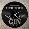 Beisite Tic Toc Gin O'clock Orologio da Parete in Vinile Amici Decorazione Domestica Design Vintage Ufficio Bar Room Home Decor