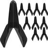 SHINEOFI Supporto in Acrilico Nero 10 Pezzi Espositore Porta Foto Cavalletto da Tavolo per Piatti Cartoline e Carte Sportive Base Stabile per Esposizione Collezioni Casa Ufficio Feste