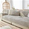 LINGKY Chaise Longue a Forma di L, Copridivano Angolare a Sinistra/Destra 3/2/1 Posti, Antiscivolo (Grigio Chiaro, 90x160cm/Rettangolare)