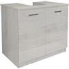Liberoshopping Mobile bagno copricolonna a 2 ante in Legno 70x46xH62 in kit da montare (Quercia Bianco)