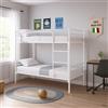 Filoben Letto a Castello BIANCO per Adulti e Bambini Style Moderno 200x80 in metallo con 2 Rete Letto 80x190, Scomponibile 2 lettini