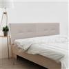 DHOME Testiera in lino naturale con bottoni, testiera tappezzata, letto moderno Top Trending (lino naturale, 160 cm doppio (150/160 cm)