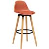 ATMOSPHERA CREATEUR D'INTERIEUR - Sedia da bar maxon in faggio e metallo h92,5 cm rosa terracotta