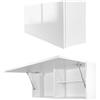 Milionmeblicom Mobilietto Pensile da Bagno Laura Salvaspazio Mobile da Parete Sospeso Armadietto Pieghevole con Apertura Telescopica Mobilietti con Ripiano, Bianco Opaco, 30 x 80 x 23 cm