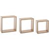 5 five simply smart 5five - 3 grandi mensole a parete fixy effetto rovere a cubo