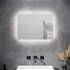 ELEGANT Specchio da Bagno a LED da Muro 70 x 50cm, Specchio Parete con Interruttore Touch, Specchio da Parete Moderno Impermeabile IP44