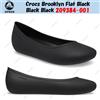Crocs Brooklyn Flat Black Black Black 209384-001 taglia unisex