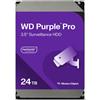 WESTERN DIGITAL WD Purple Pro WD240PURP - Disco rigido - 24 TB - Sorveglianza, trasmissione video intelligente - interno - 3,5" (8,9 cm) - WD240PURP