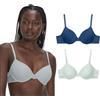 Maidenform, Push-up for Women, Underwire Bra with Adjustable Straps 2-Pack Reggiseno, Navy Eclipse/Salty Pepper Grey, 3C (Pacco da 2) Donna