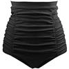 Viloree Donna Bikini Slip Vita Alta Costume da Bagno Brasiliana Briefs Pantaloni Parte Inferiore Estate Mare Nero 4XL