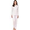 Leo Corsetteria Pigiama Donna Cotone Interlock CONFORMATO specifico Taglie GIGANTI Serafino Taglia 62 Colore 133 Bianco Lilla
