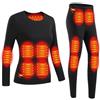 DRFGHK Intimo Termico riscaldato Set Intimo Funzionale da Donna Intimo Termico riscaldato USB Strato Base Intimo da Sci Pile Interno Invernale con 28 Zone riscaldate