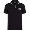 Emporio Armani EA7 Polo da Uomo a Maniche Corte Summer Block in Cotone - 3DPF17 (XXL, Nero)
