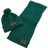 Difuzed Nintendo Legend Of Zelda Unisex - Adulto Legend Of Zelda Royal Crest Green Braid Bobble Beanie & Ribbed Scarf Gift Set Set sciarpa, cappello e guanti Not Applicable, Verde (Green Green), Taglia unica