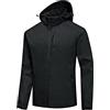 Generic Piumini da uomo abiti casual invernali da uomo moda autunno casual sciolto solido con cappuccio traspirante giacca da volo cappotto sottile camicetta da uomo cappotti invernali, Nero , 4XL