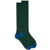 Gallo Calze lunghe uomo cotone fantasia pois verde