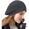 Ailaile Berretto da Donna in Cashmere Oversize Enorme Elasticizzato Lavorato a Maglia Caldo Cappello Beanie Hat, Cammello, Taglia Unica