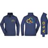 Vestin Felpa Unisex Full Zip - A.S.O. Cuore COLORATO con Nome Personalizzato - Super vestibilità Top qualità (IT, Testo, XXL, Regular, Regular, Blu)
