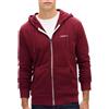 Superdry Felpa con zip Bordeaux Uomo Plain Hood, bordeaux, L