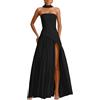 Vhersily Abito Sexy Senza Spalline con Spacco Laterale Alto e Schiena Nuda per Serate Audaci Feste Esclusive Vestito Sexydonna Hot con Scollo Profondo Posteriore Sottili Fessura Alta in Tessuto Fluido