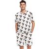 linqin Set pigiama personalizzati per uomo personalizzato foto viso stampato Pjs Shorts Set per fidanzato Marito Divertente Mens Sleepwear, Personalizzabile, M