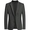 PAIDAXING Giacche da uomo per autunno e inverno casual moda monopetto colletto tasca cappotto di lana di lana piccolo blazer giacca a vento giacca lunga da uomo, Grigio-3, XXL