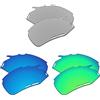 EZReplace Lenti di ricambio compatibili con occhiali da sole Rudy Project Fotonyk (lenti polarizzate) - Adatto per Rudy Project Fotonyk Frame (metallo argento + blu ghiaccio + verde primavera),