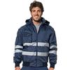 LOGICA GIUBBOTTO BOMBER UOMO COLORE BLU CON MANICHE STACCABILI CON BANDE TAGLIA S