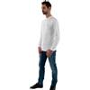 Vans Left Chest Hit LS T-Shirt, White/Black, L Uomo