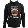 Vulfire Felpa con cappuccio Donna Mai Sottovalutare Una Donna Che Guida Un Cinquino, Maglia Donna 500, Felpe Cinquecento Ragazza, Regalo Donna Motori, Felpa Auto D'epoca Italiana, Gadget Motori (Nero, L)