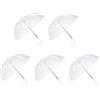 Home Supplies Direct Ombrello a cupola trasparente con struttura a bolle, con manico, bianco, unisex, per matrimonio, bianco, 10 x Umbrellas