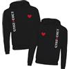 D&Vlab Felpe con Cappuccio o Girocollo Maglie di Coppia per Fidanzato Fidanzata ''Data Pixel'' con Data Personalizzata Natale San Valentino Regalo per Lui e per Lei, Bianche Nere, Rosse, Grigie
