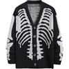 Generisch Plus Size Tops Unisex Halloween Cardigan Pullover Intarsien Inverno Capispalla per Uomo Donna, a, S