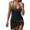 EODJXIO Costumi Due Pezzi Sportivo Scambiare Il Piccolo con Il Grande Costumi da Mare Donna Body Donna Rosso Vestiti Sexy Vestitino Trasparente Mutande Rosse Donna Natale Costume da Bagno Hot XL