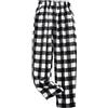 LCDIUDIU Pantaloni Casa Uomo,Pantaloni Da Pigiama Invernali Da Uomo In Flanella Natalizia A Griglia, Neri E Bianchi, A Quadri, Con Elastico In Vita, Pantaloni Da Pigiama Con Tasche, Casual, Cal