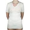 MANIFATTURA BERNINA Form 3020SD (Taglia 4) - Maglia a Mezza Manica Intima da Donna in Lana e Cotone con Fascia Vita incorporata e Doppio Tessuto sulla Schiena