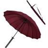 ysrpoud New Samurai Sword Handle Umbrella Ninja Katana Giapponese Lungo Ombrello 16 Ossa Sole & Pioggia Ombrello Antivento Impermeabile Per Uomini Donne, Rosso, L