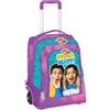 PRESTIGE & DELUXE Trolley Zaino Ninna e Matti per la scuola + omaggio 7 penne cancellabili e portachiave paillettes + Penna sirena
