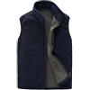 GELing Gilet in Pile con Cerniera Felpa Smanicata da Lavoro Uomo Donna Giubbino Bodywarmers Inverno Caldo Softshell Giacca Senza Maniche con Tasche da Trekking Montagna,Marina Militare-Uomini,M