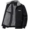 ORANDESIGNE Giubbotto Invernale Uomo Giacca da Camionista Foderata in Velluto a Coste Trucker Sherpa A Grigio L