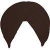 Samyuktha Turbante Sikh in cotone marrone per uomo|7 MTS Punjabi Pagri (cucito Rubia Voile) - Panno Punjabi Pagri, Marrone, Medium-4X-Large