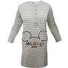 siciem camica da Notte Premaman in Cotone Manica Lunga Disney Art.WD20658 (44/M, Grigio)