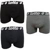 Lotto Boxer Uomo Offerta 3-6-9 Pezzi Boxer Uomo Elasticizzato Elastico Esterno Boxer Uomo Cotone LB1000 (L, 6 Pezzi Assortito 2BLU+2NERO+2GRIGIO)
