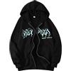 rtdgcv Felpe Con Cappuccio Uomo Felpe Con Cappuccio Zip Up Felpe Con Cappuccio Hip Hop Sweatshirt Stampa Vintage Goth Cappuccio Street Fashion Unisex Con Cordoncino Felpa Con Cappuccio Anni 90 E Girl