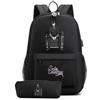 Sageam Anime Solo Leveling Zaino Scuola, Zainetti per bambini, Studente Zaino con Set Penna Astuccio, con Blocco Della Password