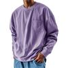 Generisch Maglietta a maniche lunghe, da uomo, 5XL, senza cappuccio, colore nero, oversize, con tasche, tinta unita, casual, a maniche lunghe, leggera, sottile, vestibilità larga, taglie forti, Nero , XXXXXL